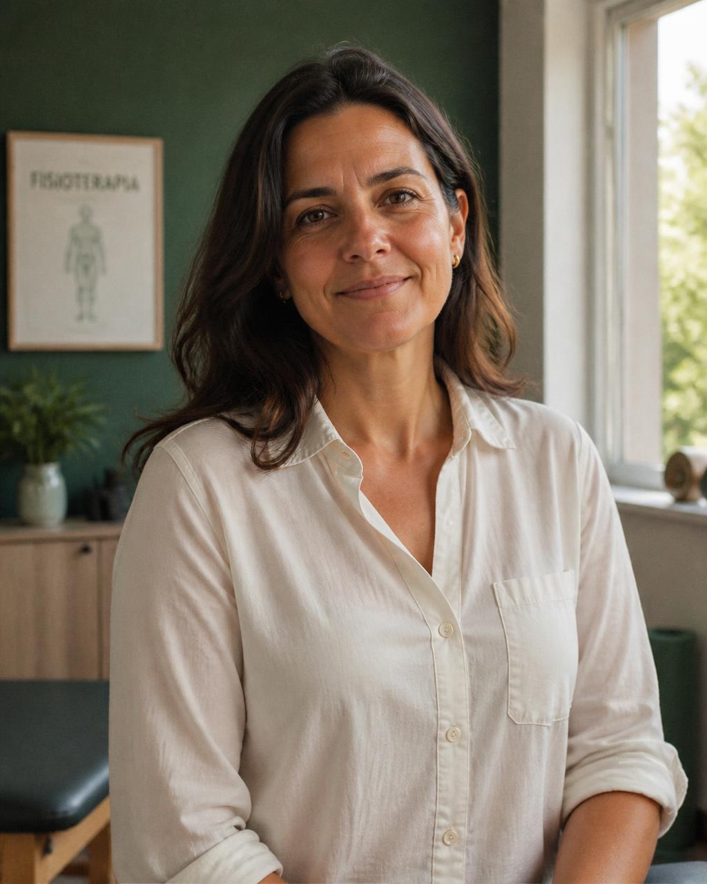 Retrato de Aline Prado, Educadora física · força e mobilidade